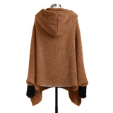 DEMDACO Sherpa Camel Hooded Wrap with Fitted Wrist