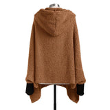DEMDACO Sherpa Camel Hooded Wrap with Fitted Wrist