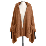 DEMDACO Sherpa Camel Hooded Wrap with Fitted Wrist