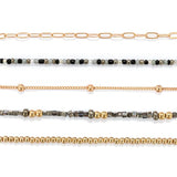 DEMDACO Sand Gold Bracelet Set of 5 - Bracelet 7in, Beaded Bracelet 2.5in
