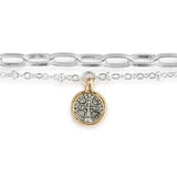 DEMDACO Layered Cross Prayer Silver Bracelet - 7in