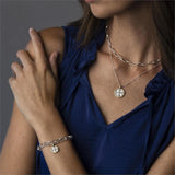 DEMDACO Layered Cross Prayer Silver Bracelet - 7in