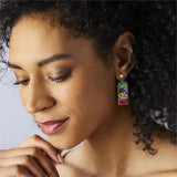 DEMDACO Hydrangea Drop Earrings 1.5"