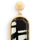 DEMDACO Bold Black White Artlifting Earrings 1.5"