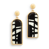 DEMDACO Bold Black White Artlifting Earrings 1.5"