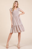 Lime N Chili Ruffle Smock Dress