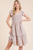 Lime N Chili Ruffle Smock Dress