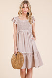 Lime N Chili Ruffle Smock Dress