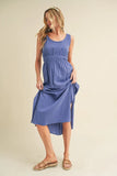 Aemi + CO Gauze Slit Sleeveless Dress Open Back Small
