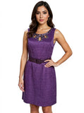 Antonio Melanie Purple Rhinestone Dress Size2