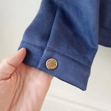 Andrew Marc Faux Suede Indigo Jacket Size Large